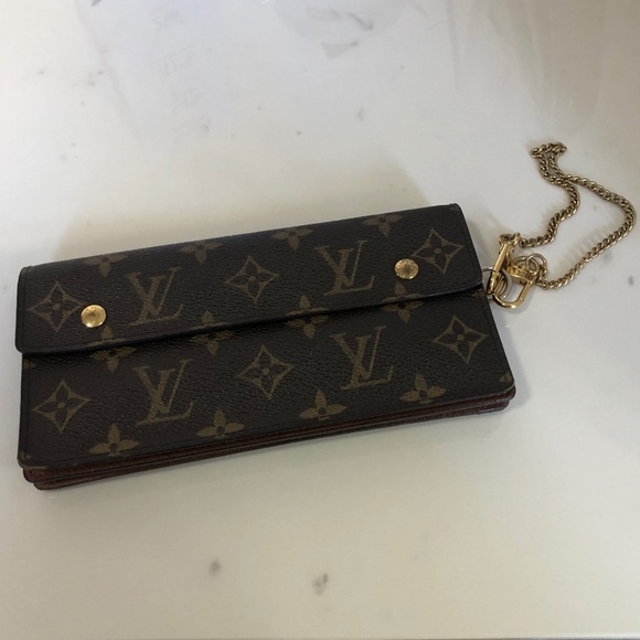 Louis Vuitton Brown Men's Damier Chain Accordion Wallet